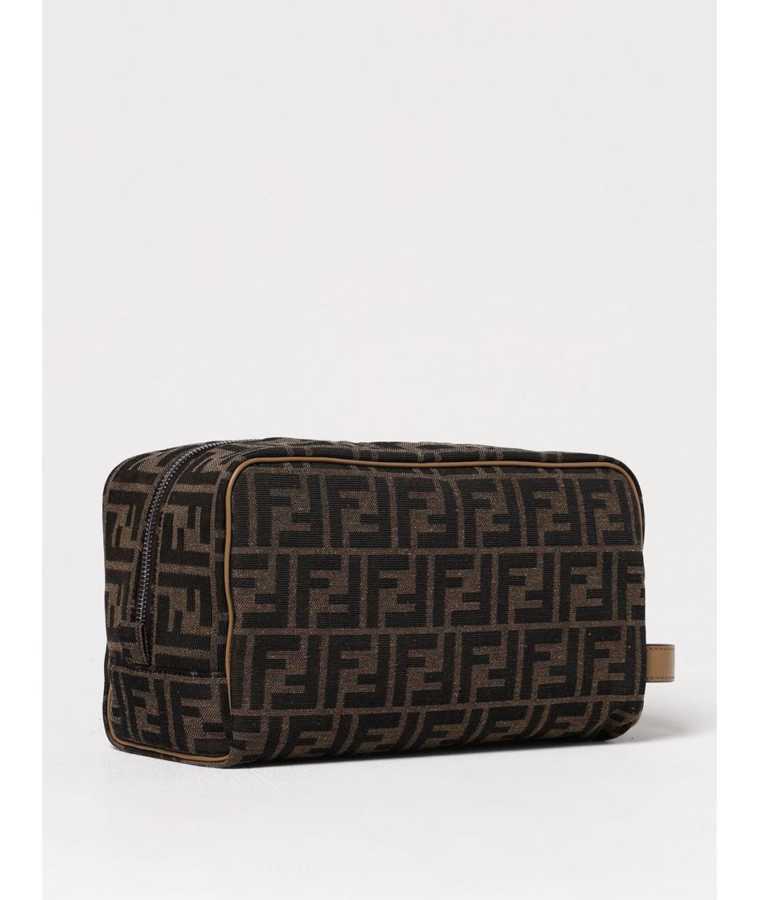 FENDI Коричневая косметичка, фото 2