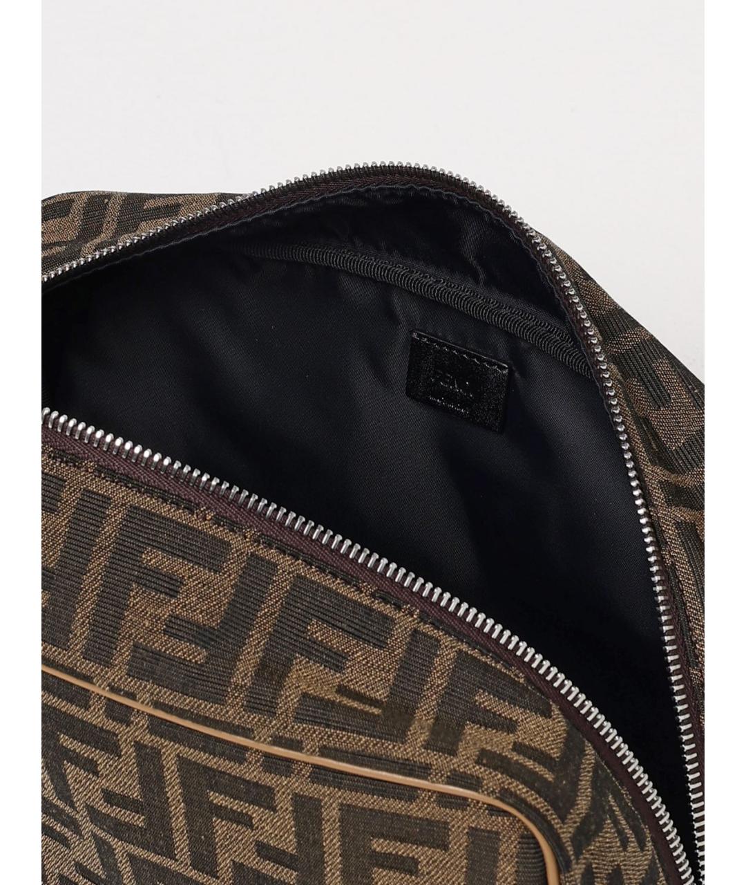 FENDI Коричневая косметичка, фото 4