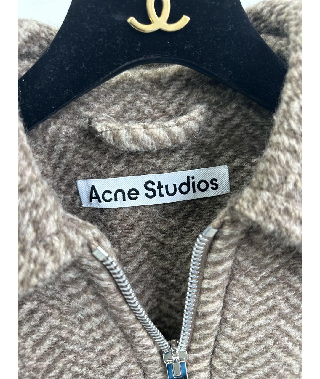 ACNE STUDIOS Коричневое шерстяное пальто, фото 3