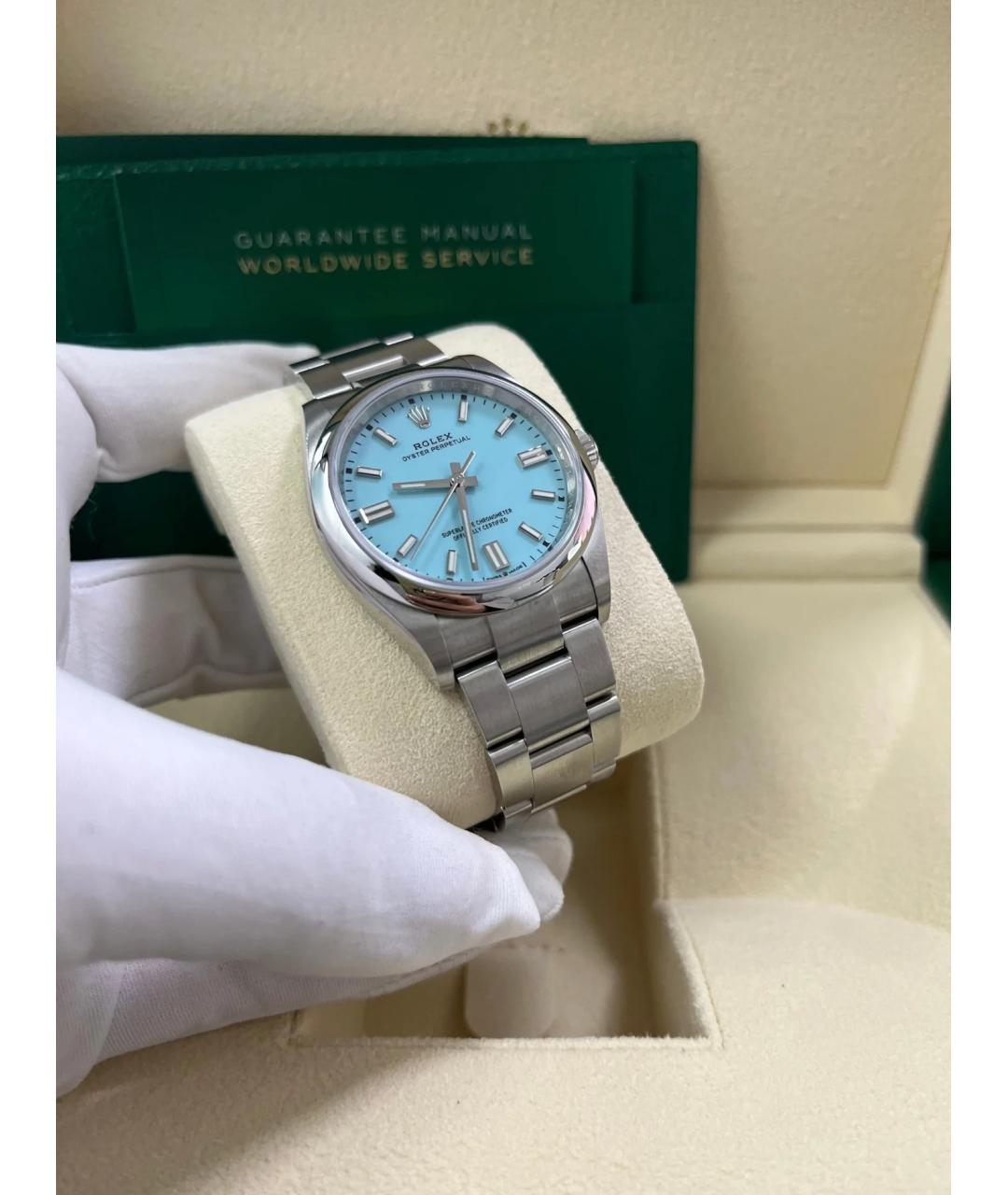 ROLEX Бирюзовые часы, фото 4