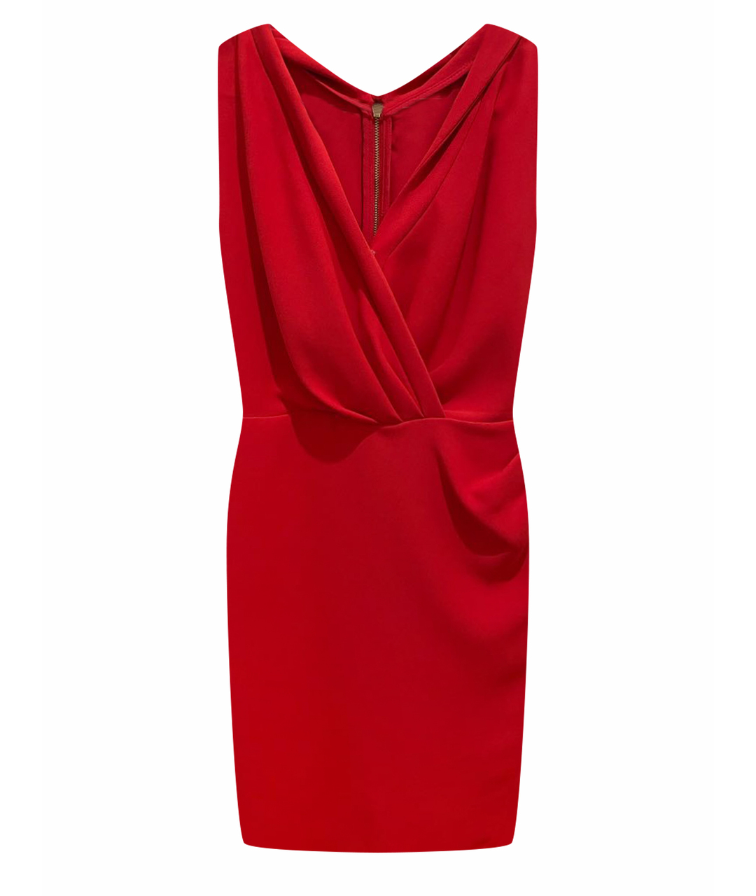 RHEA COSTA Красное хлопко-эластановое коктейльное платье, фото 1