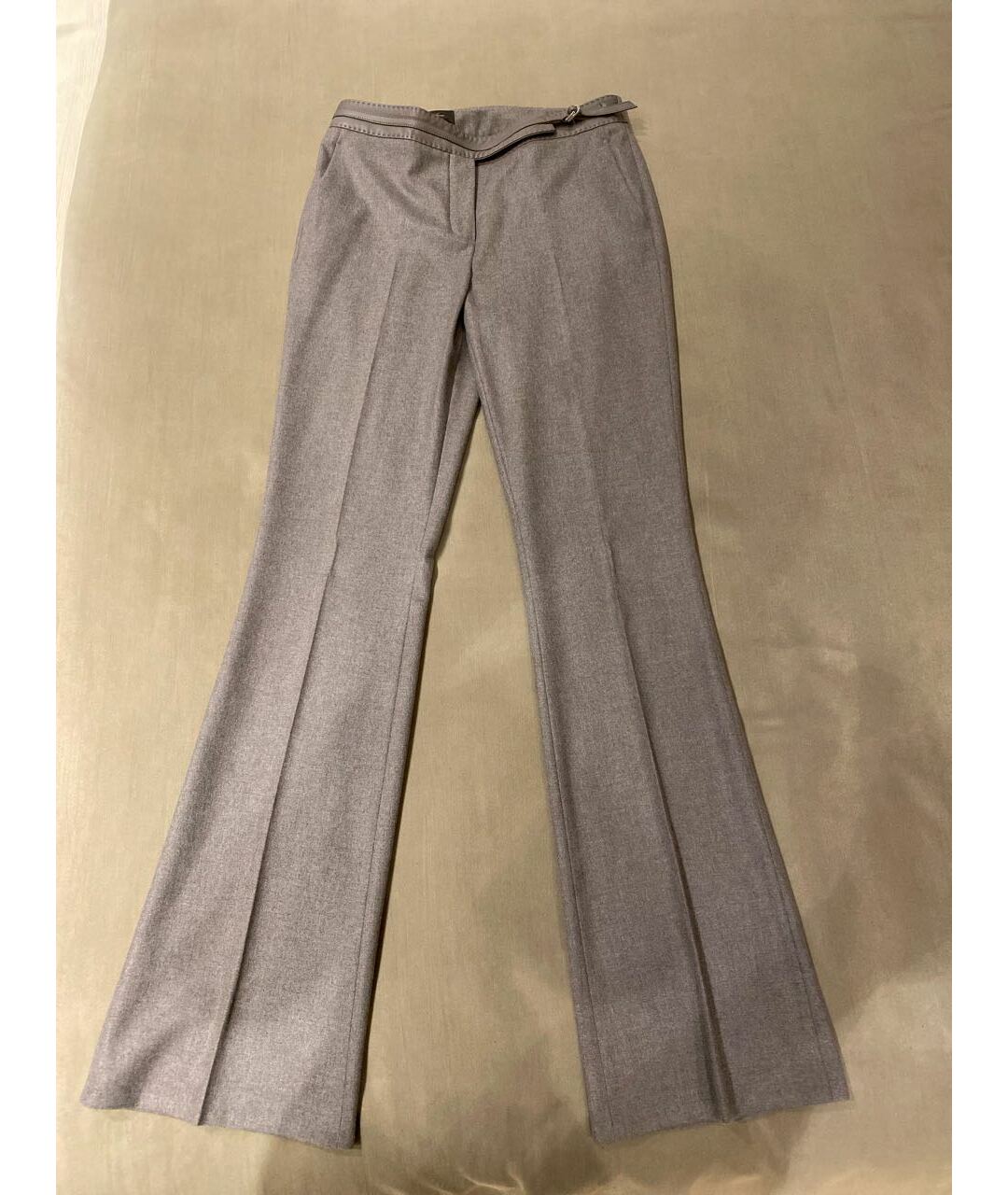 LORO PIANA Бежевые кашемировые брюки широкие, фото 6