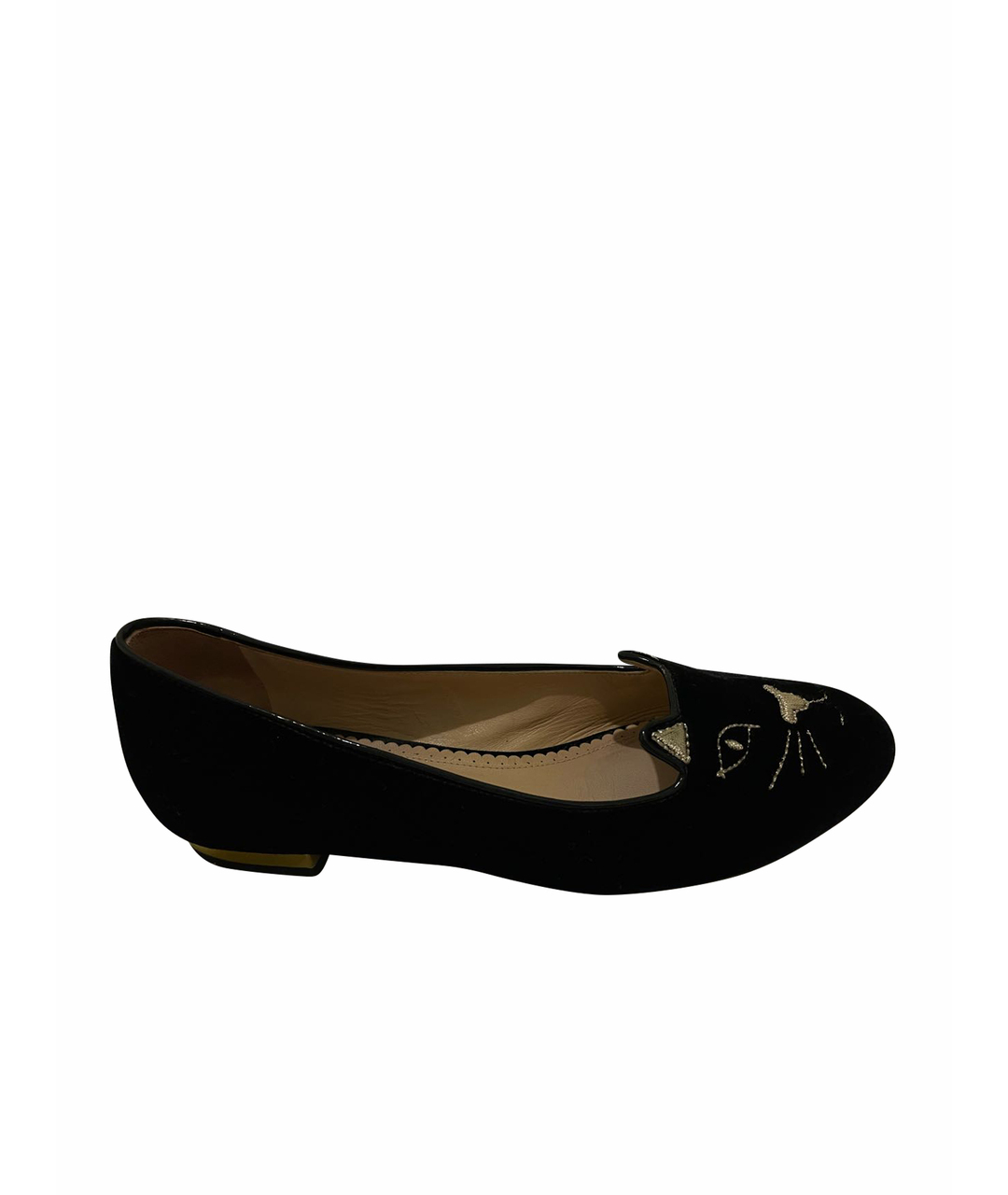 CHARLOTTE OLYMPIA Черные бархатные туфли, фото 1