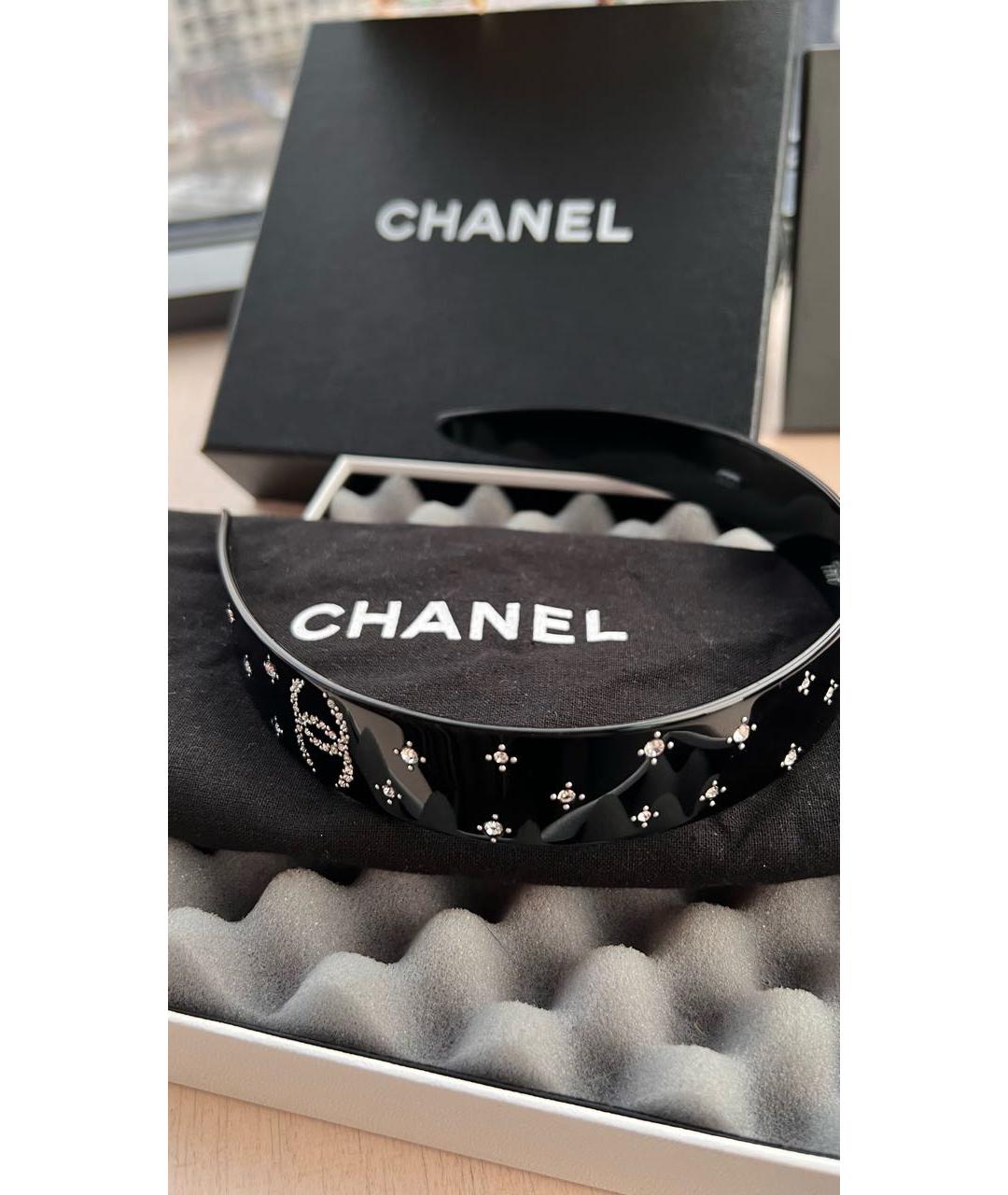 CHANEL Черный ободок, фото 2