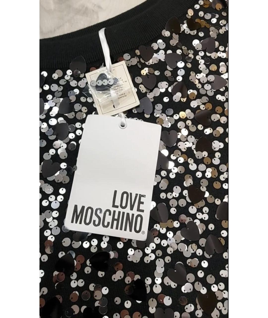 LOVE MOSCHINO Черный шерстяной джемпер / свитер, фото 7