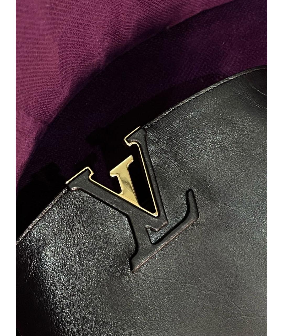 LOUIS VUITTON Черные кожаные сапоги, фото 2