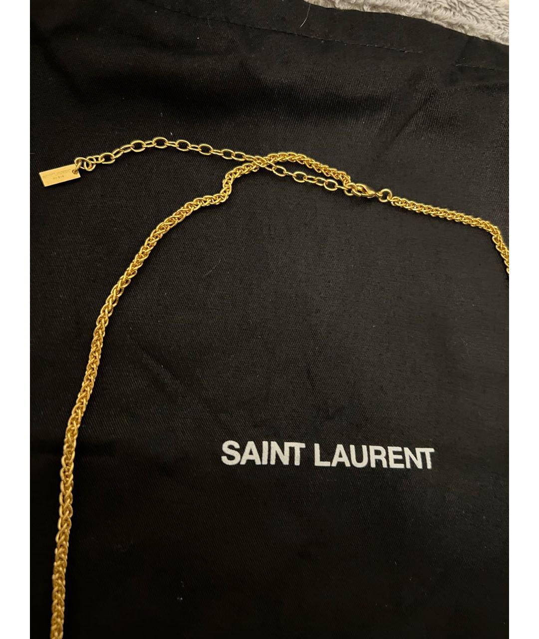 SAINT LAURENT Золотая металлическая цепочка, фото 5