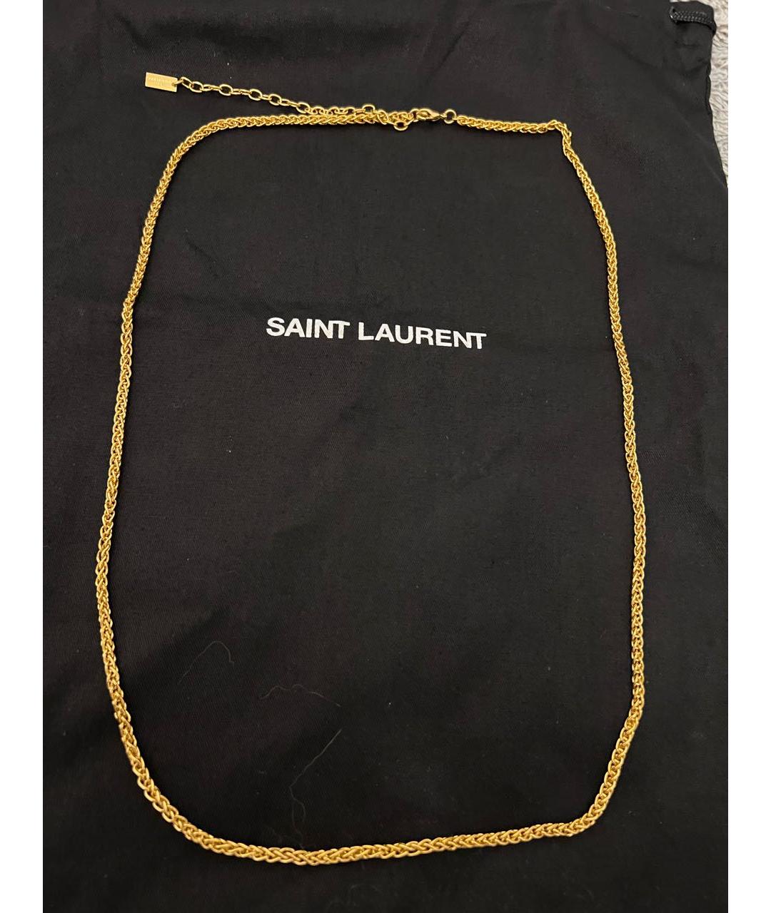 SAINT LAURENT Золотая металлическая цепочка, фото 7