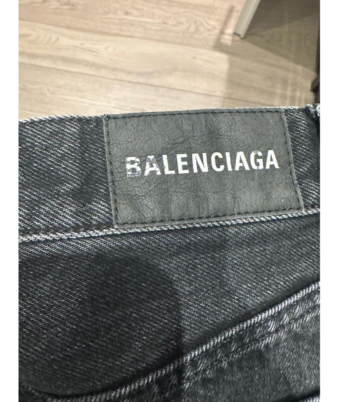 BALENCIAGA Черные хлопковые джинсы слим, фото 5