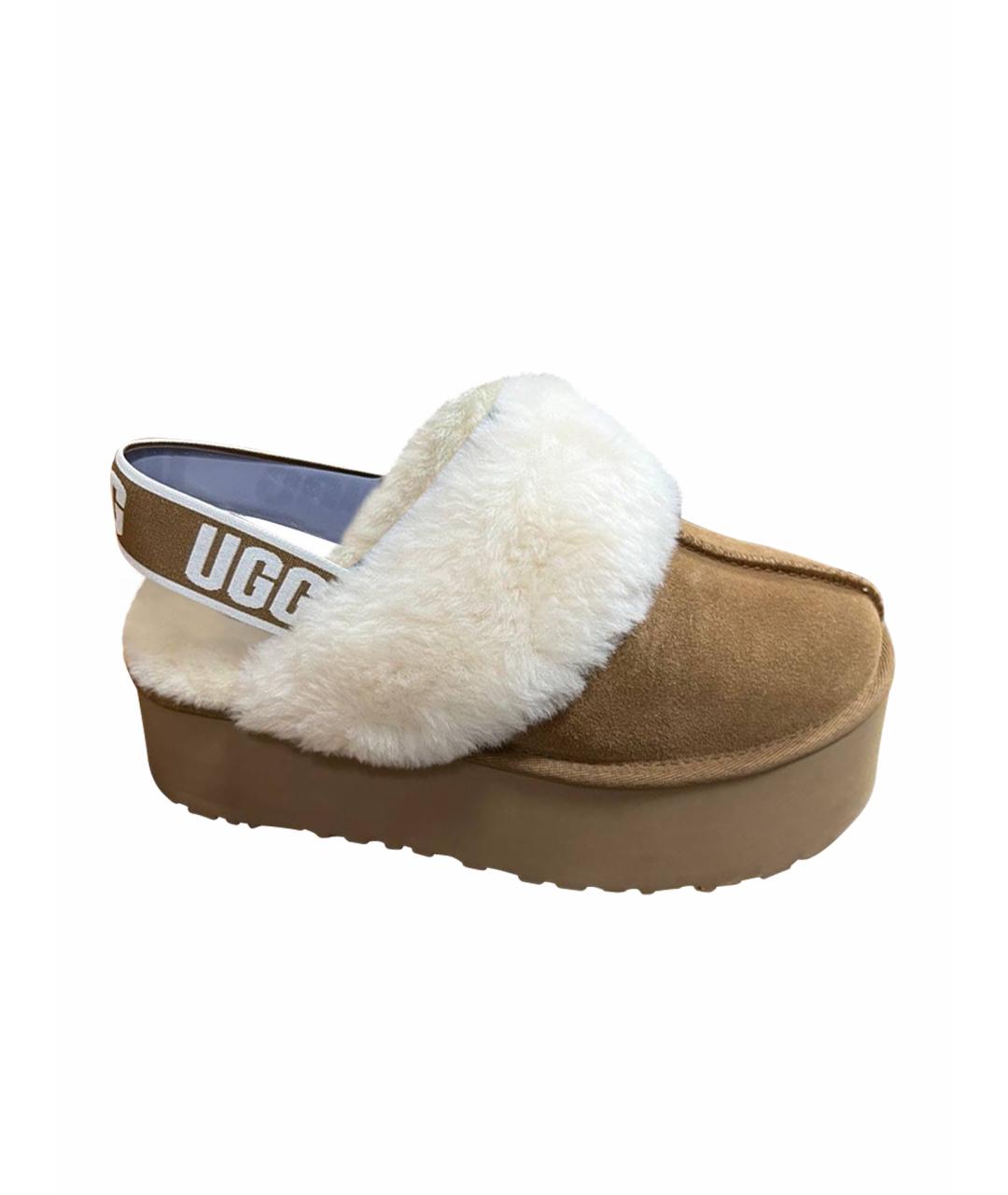 UGG AUSTRALIA Коричневые замшевые мюли, фото 1