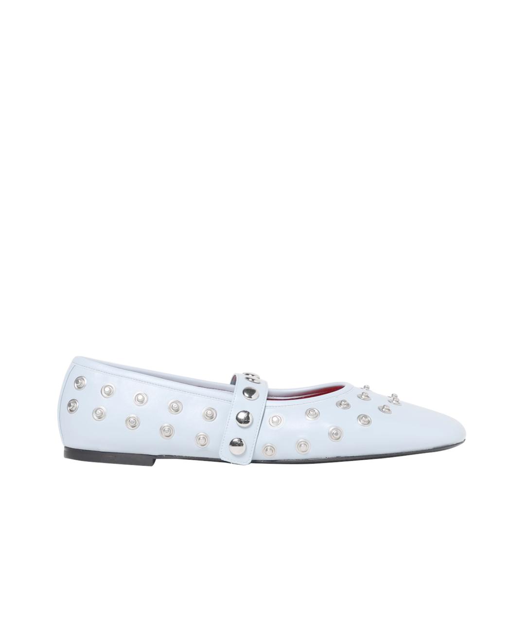 STELLA MCCARTNEY Голубые кожаные балетки, фото 1