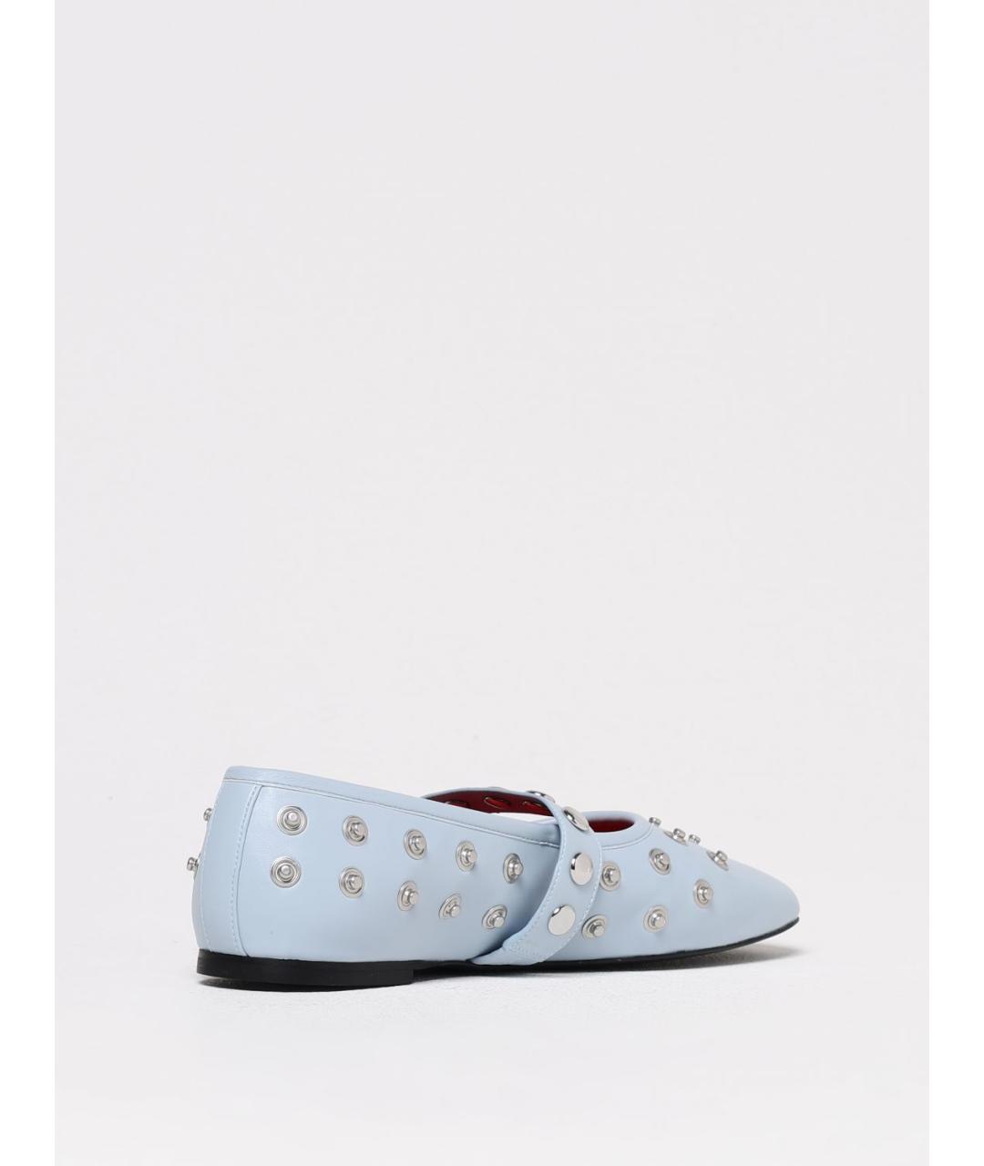 STELLA MCCARTNEY Голубые кожаные балетки, фото 2