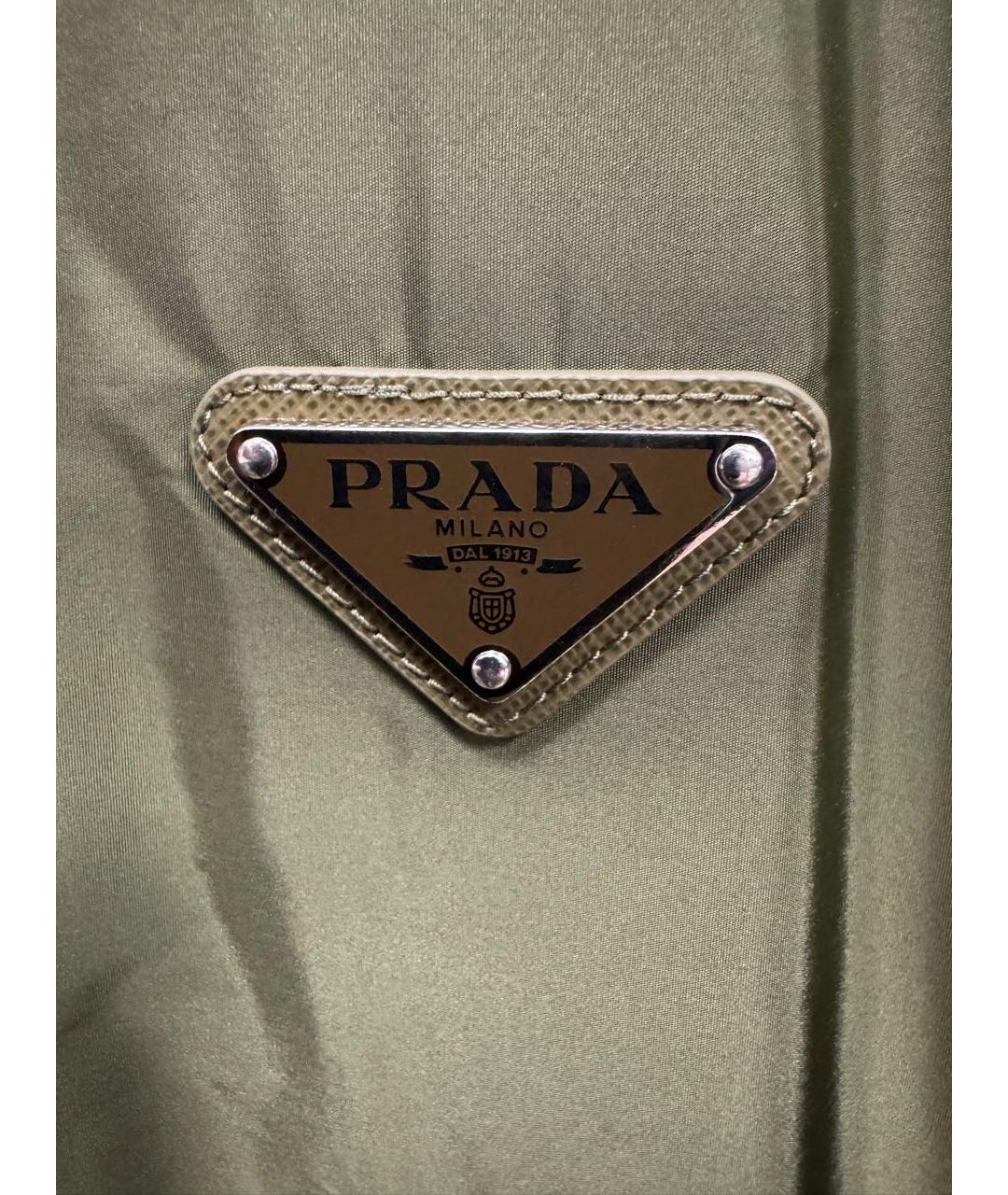 PRADA Хаки полиамидовая парка, фото 6