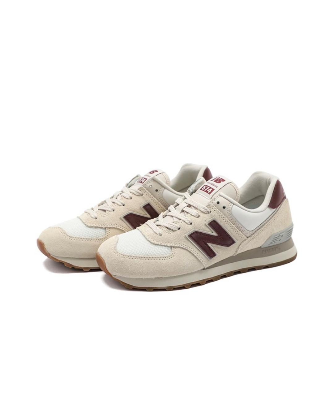 NEW BALANCE Бежевые замшевые кроссовки, фото 3