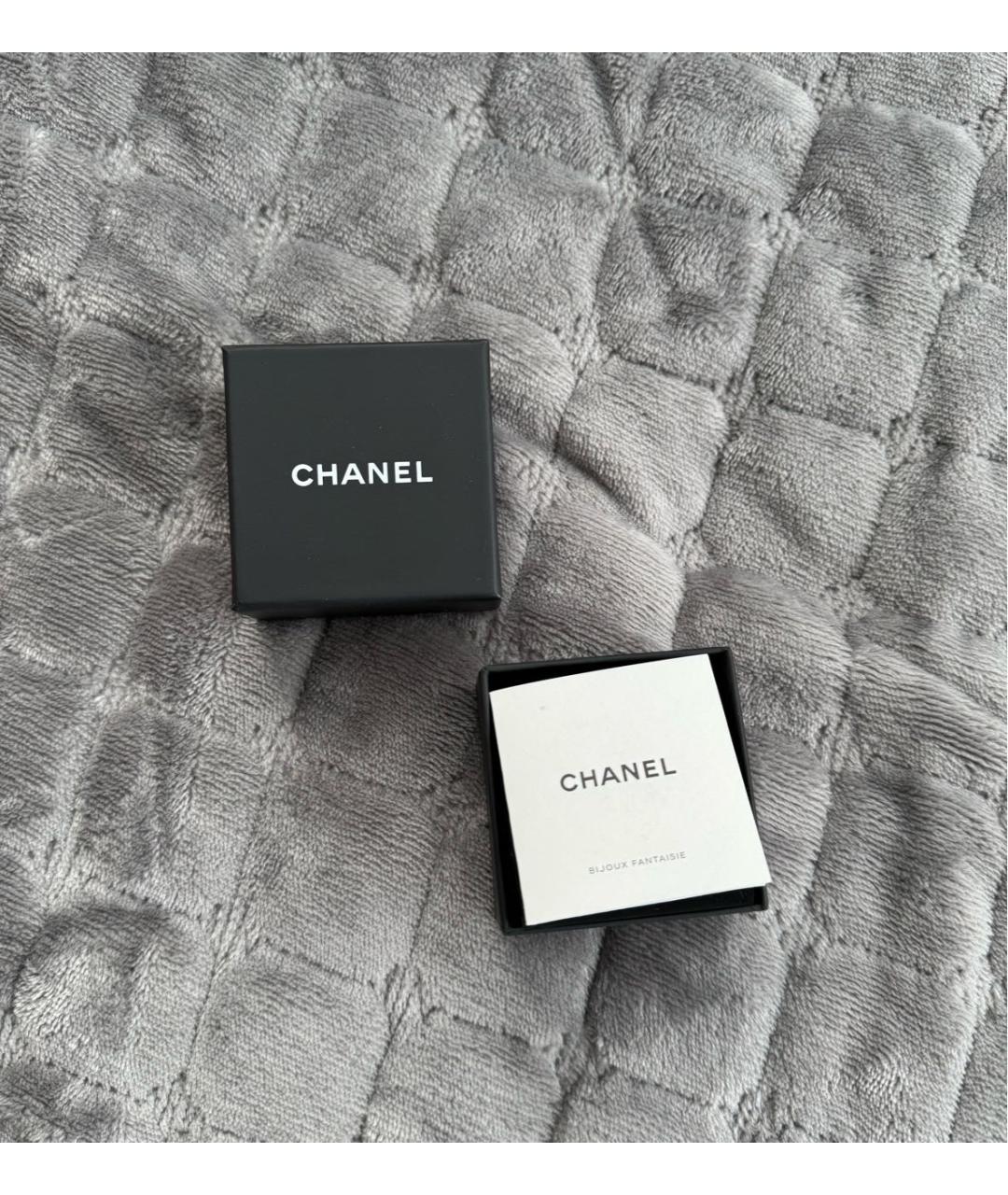 CHANEL Розовые металлические серьги, фото 4