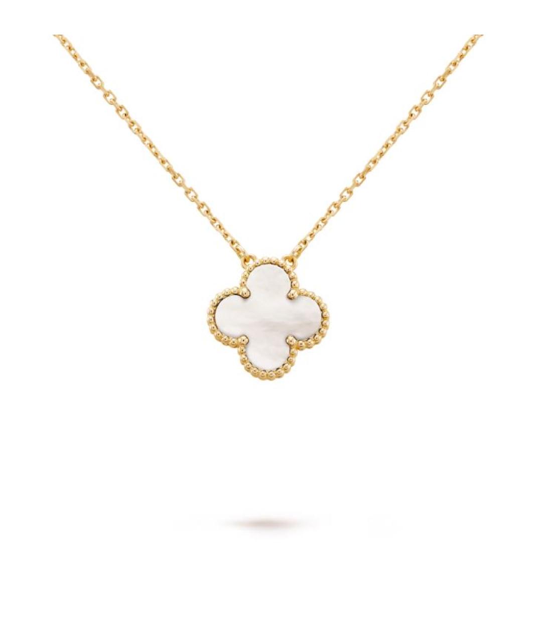 VAN CLEEF & ARPELS Белое колье из желтого золота, фото 1