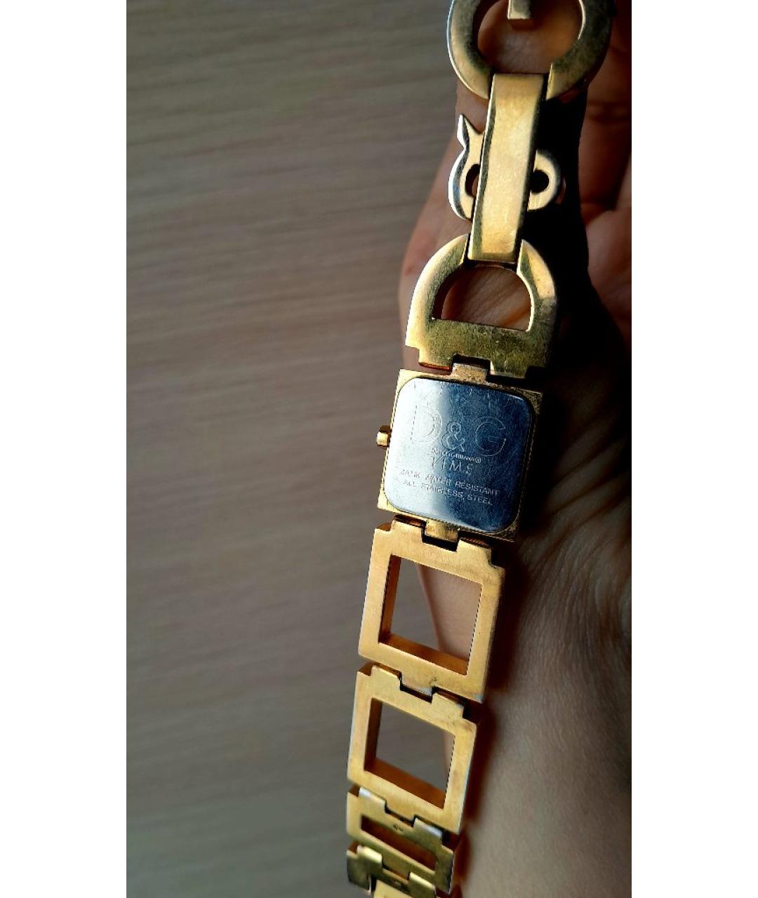 DOLCE&GABBANA Золотые позолоченные часы, фото 2