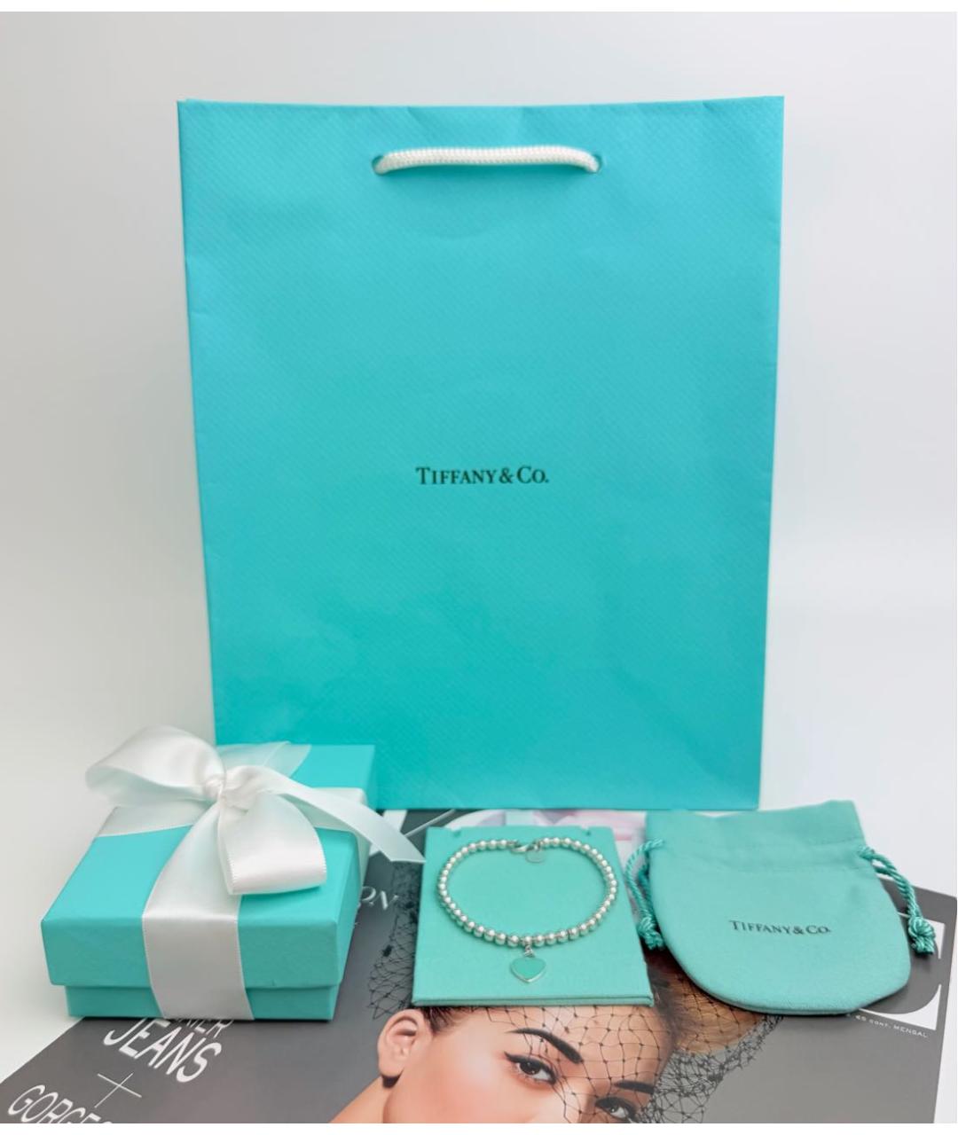TIFFANY&CO Бирюзовый серебряный браслет, фото 2