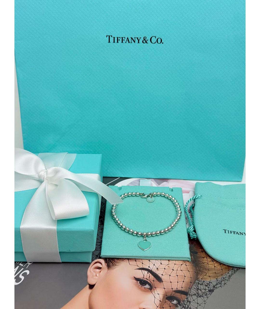 TIFFANY&CO Бирюзовый серебряный браслет, фото 3