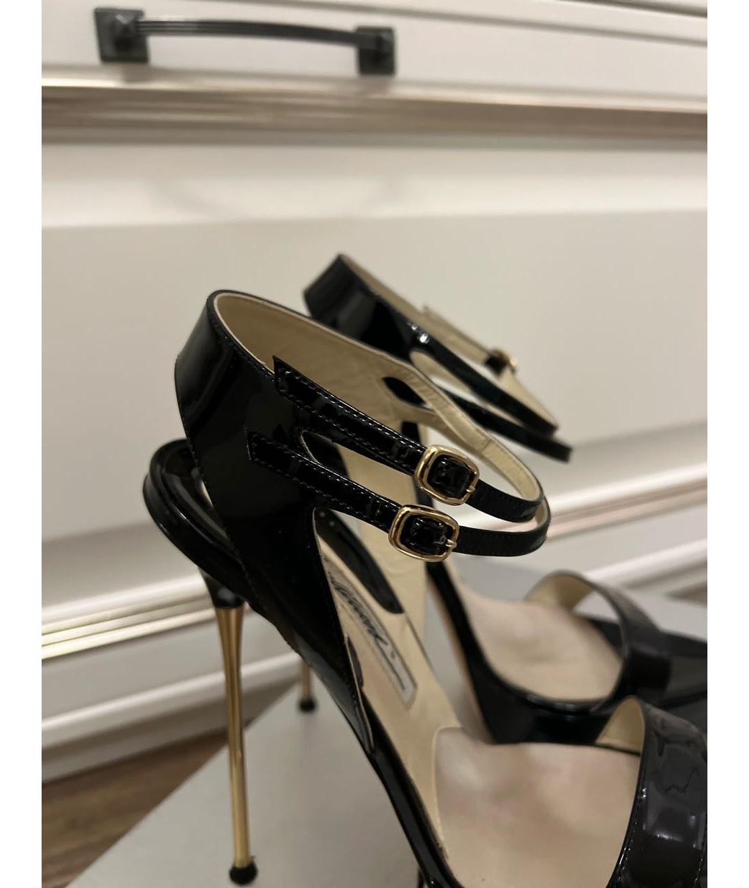 BRIAN ATWOOD Черные босоножки из лакированной кожи, фото 7