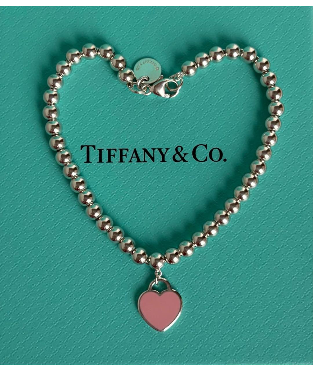 TIFFANY&CO Розовый серебряный браслет, фото 3