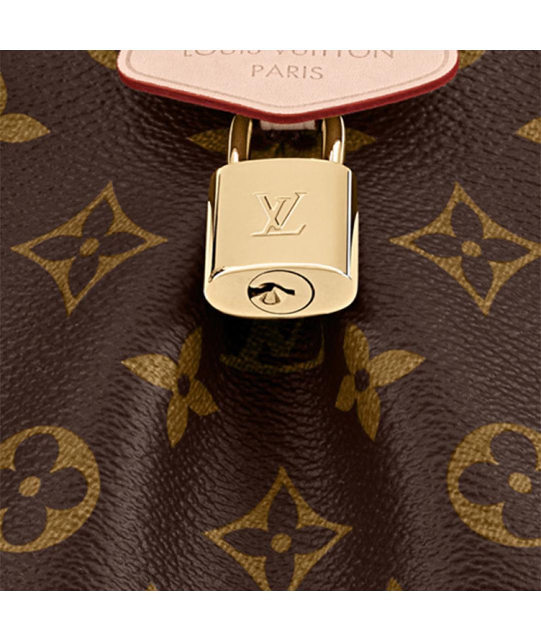 LOUIS VUITTON Коричневая кожаная сумка через плечо, фото 5