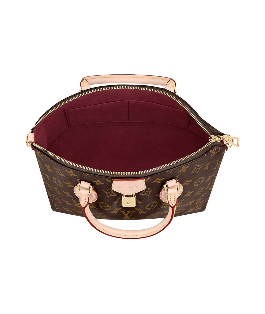 LOUIS VUITTON Коричневая кожаная сумка через плечо, фото 4