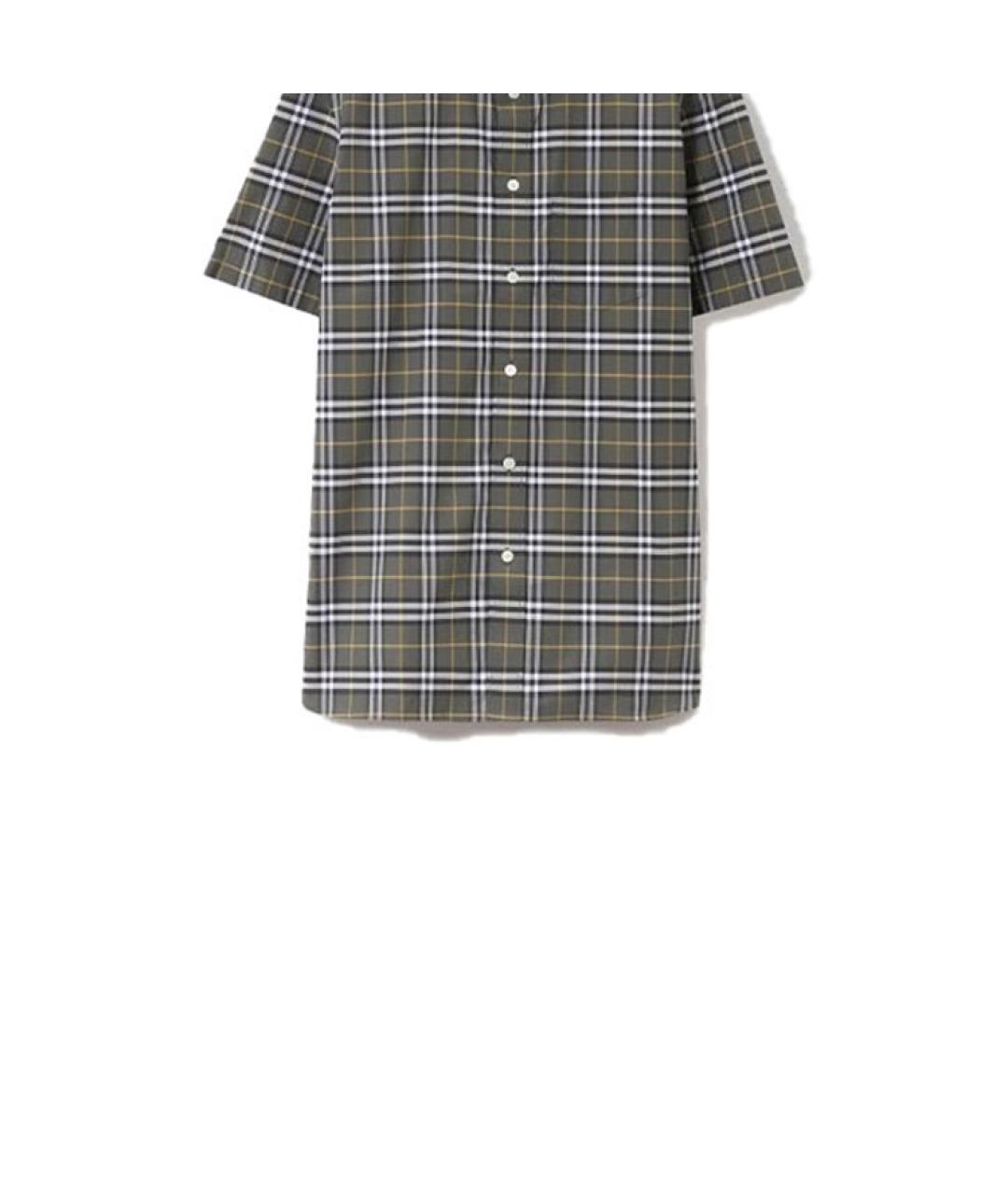BURBERRY Зеленая хлопковая кэжуал рубашка, фото 3