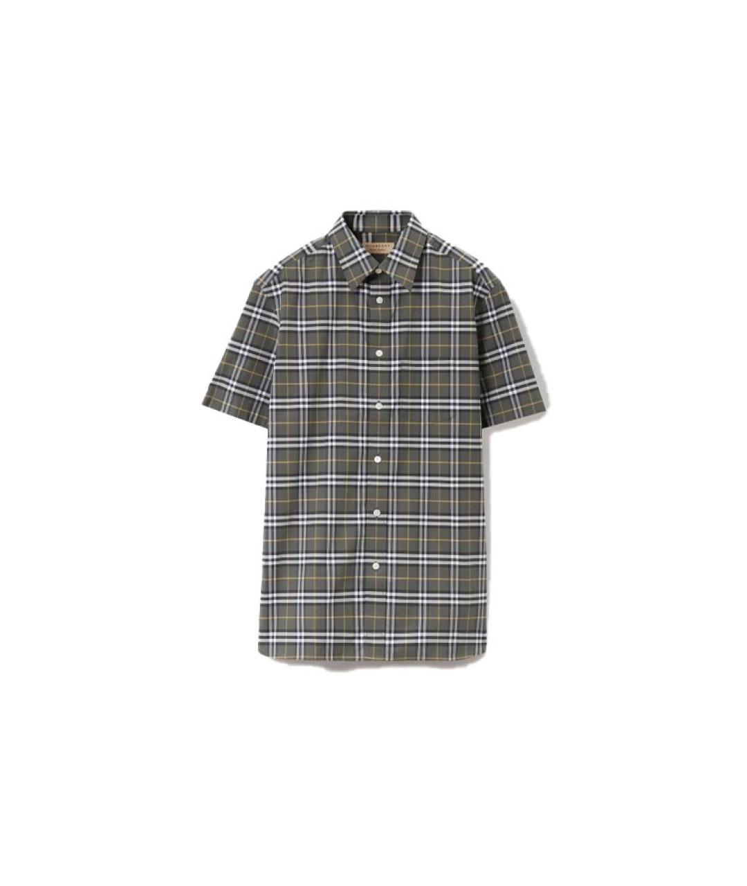 BURBERRY Зеленая хлопковая кэжуал рубашка, фото 1