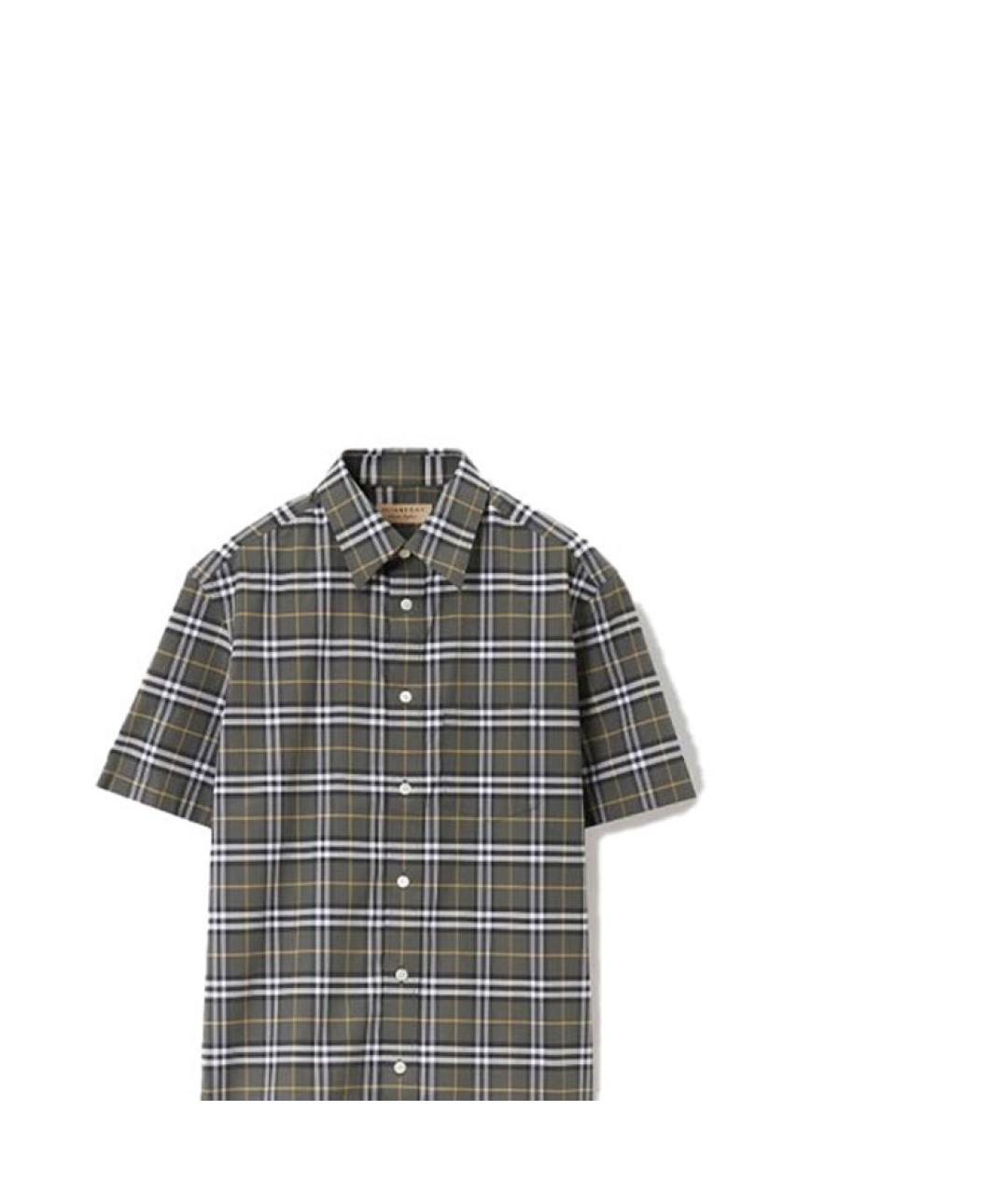 BURBERRY Зеленая хлопковая кэжуал рубашка, фото 2