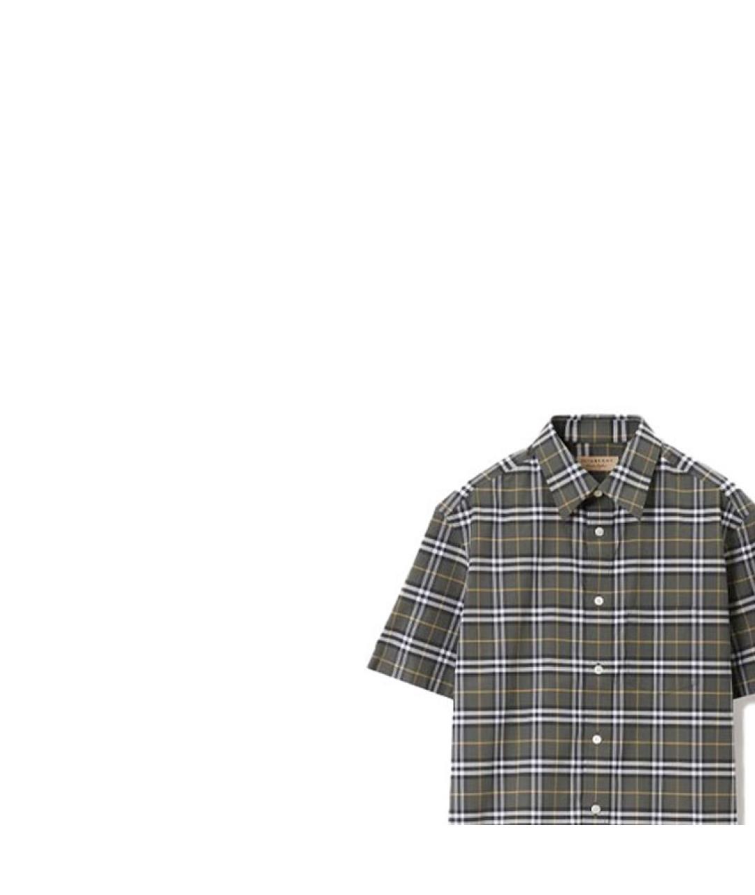 BURBERRY Зеленая хлопковая кэжуал рубашка, фото 4