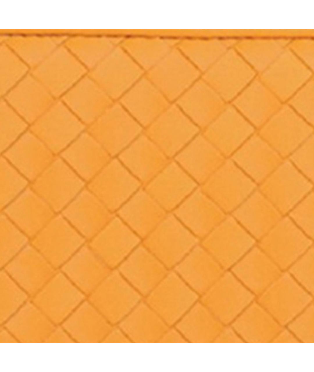 BOTTEGA VENETA Оранжевый кожаный кошелек, фото 5