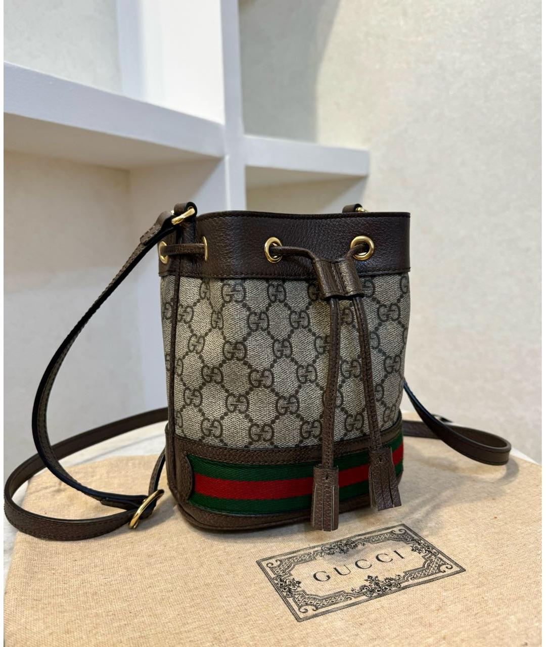 GUCCI Коричневая сумка через плечо, фото 3