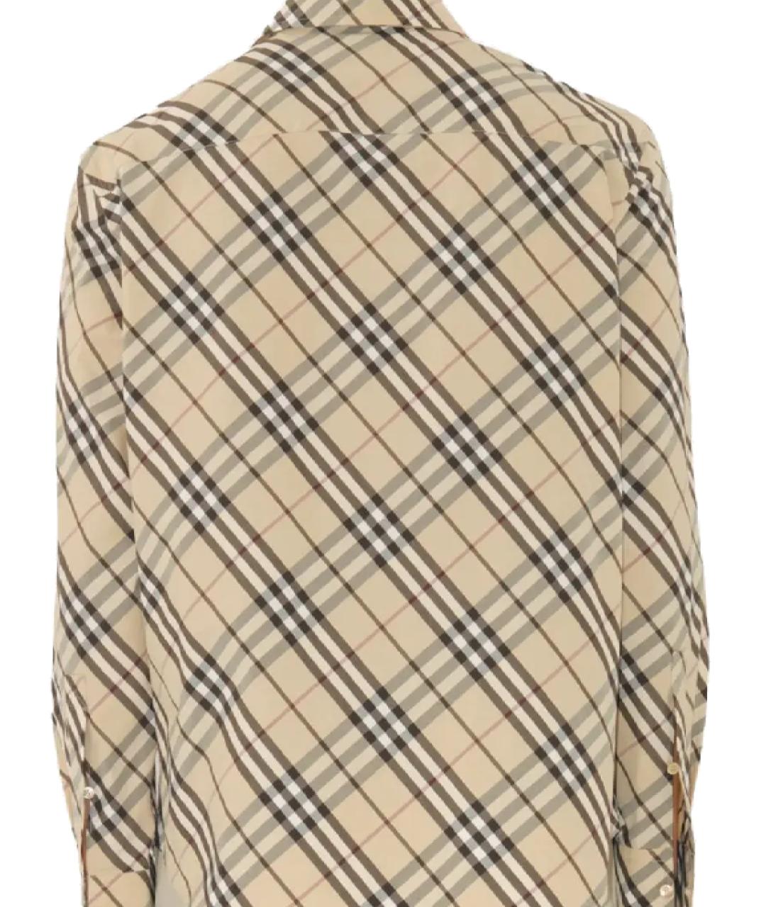 BURBERRY Бежевая хлопковая кэжуал рубашка, фото 3