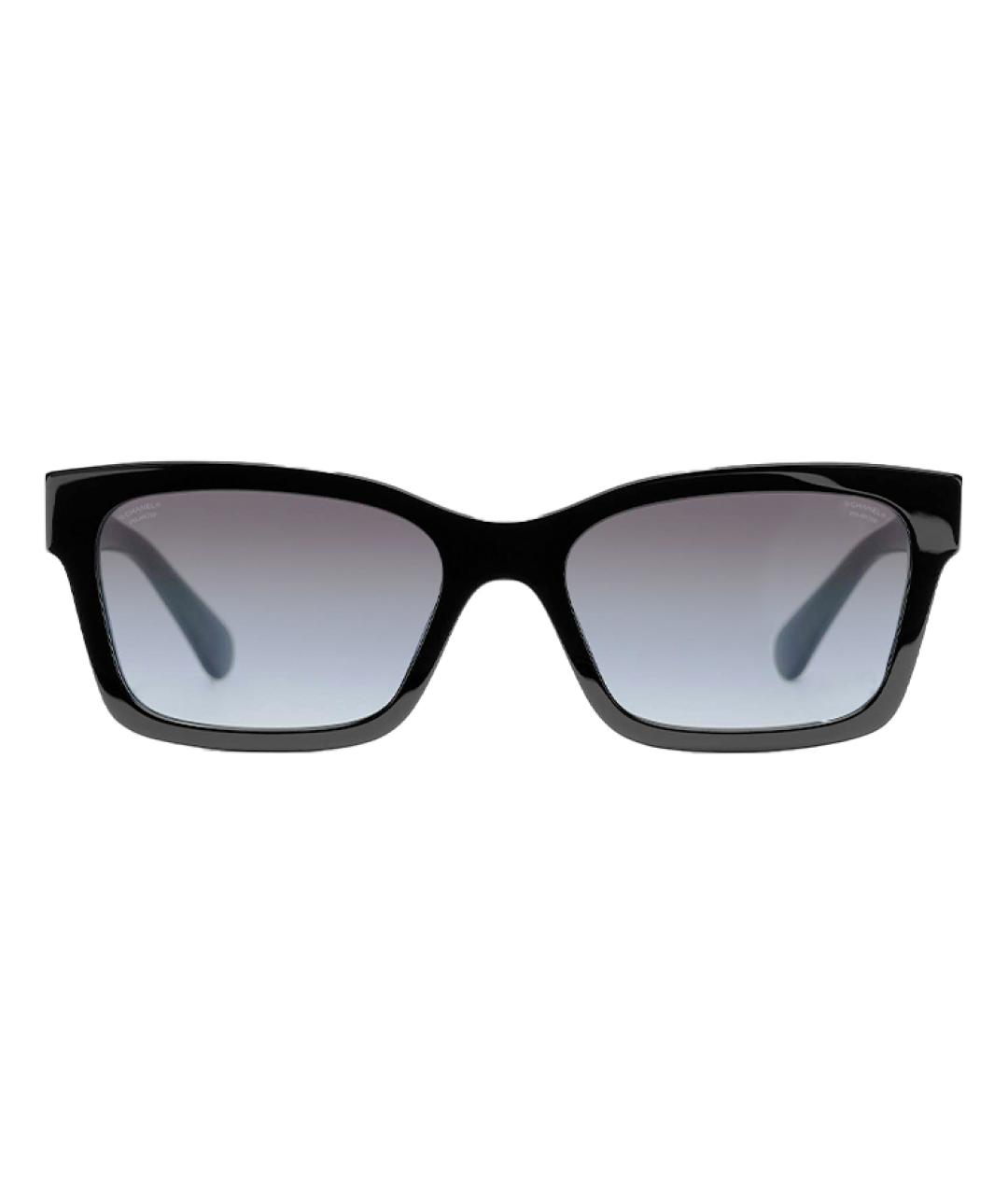 CHANEL Черные пластиковые солнцезащитные очки, фото 3