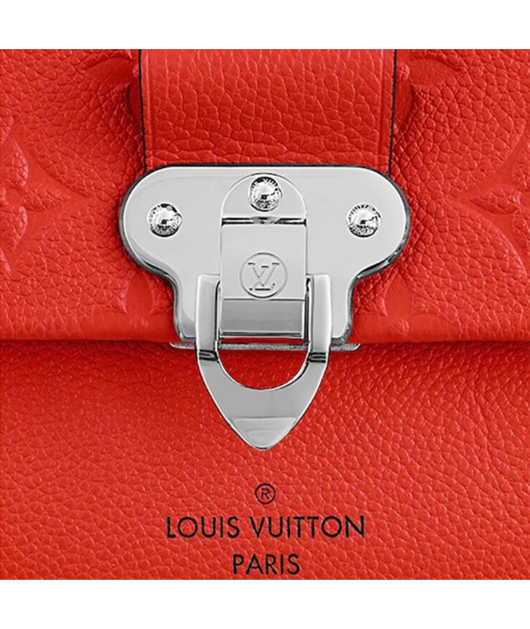 LOUIS VUITTON Красная кожаная сумка через плечо, фото 4