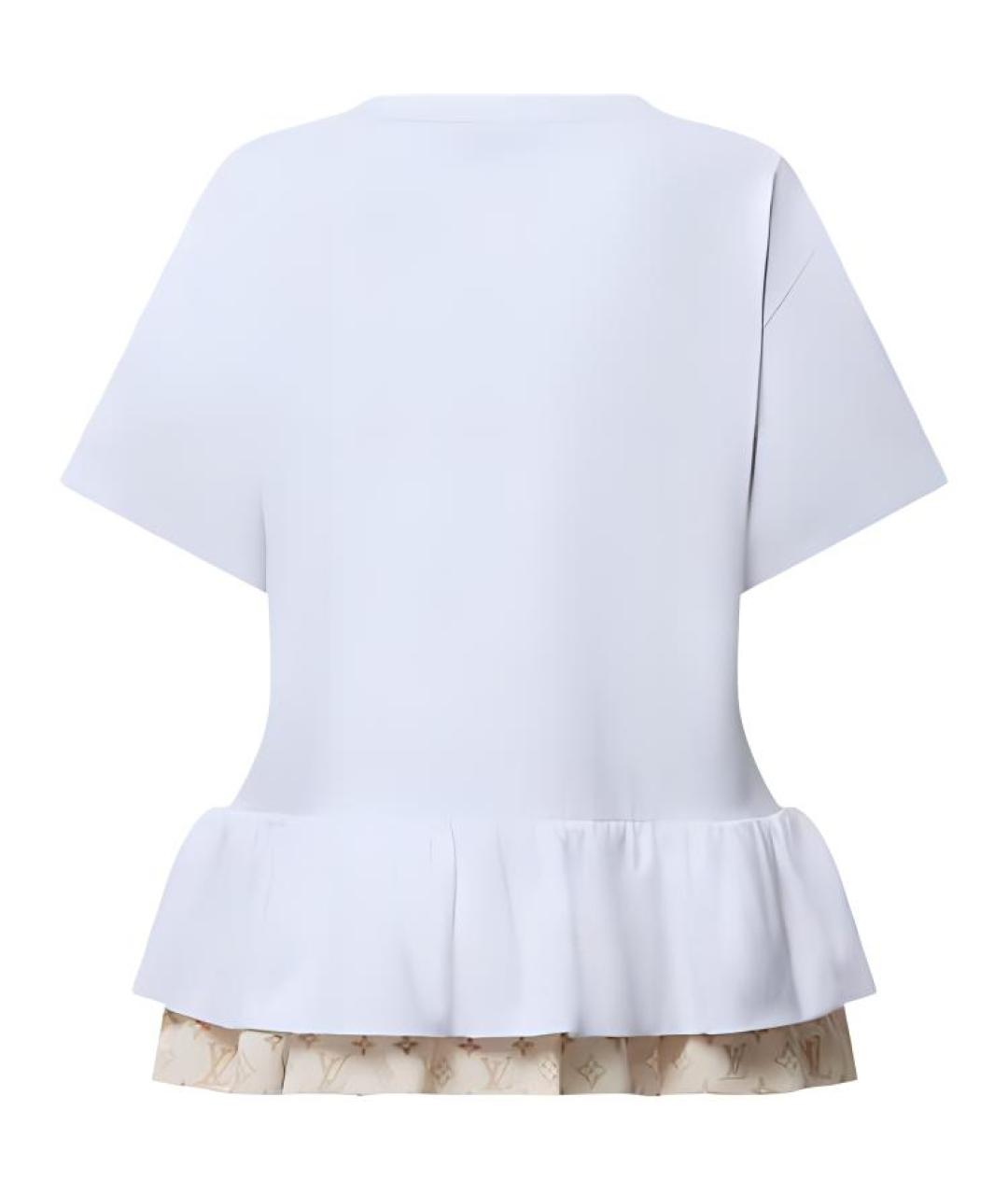 LOUIS VUITTON Белая хлопковая футболка, фото 2