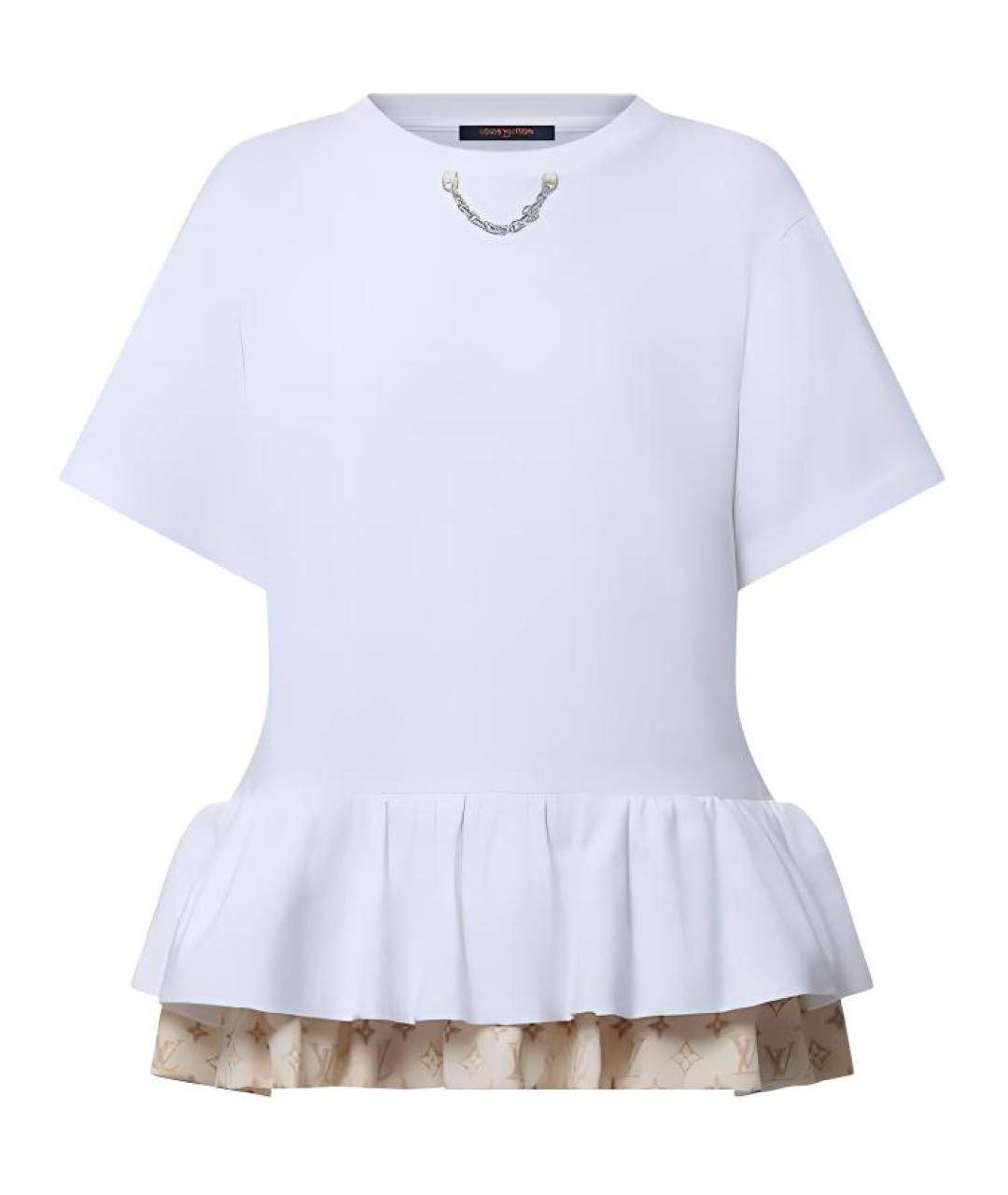 LOUIS VUITTON Белая хлопковая футболка, фото 1