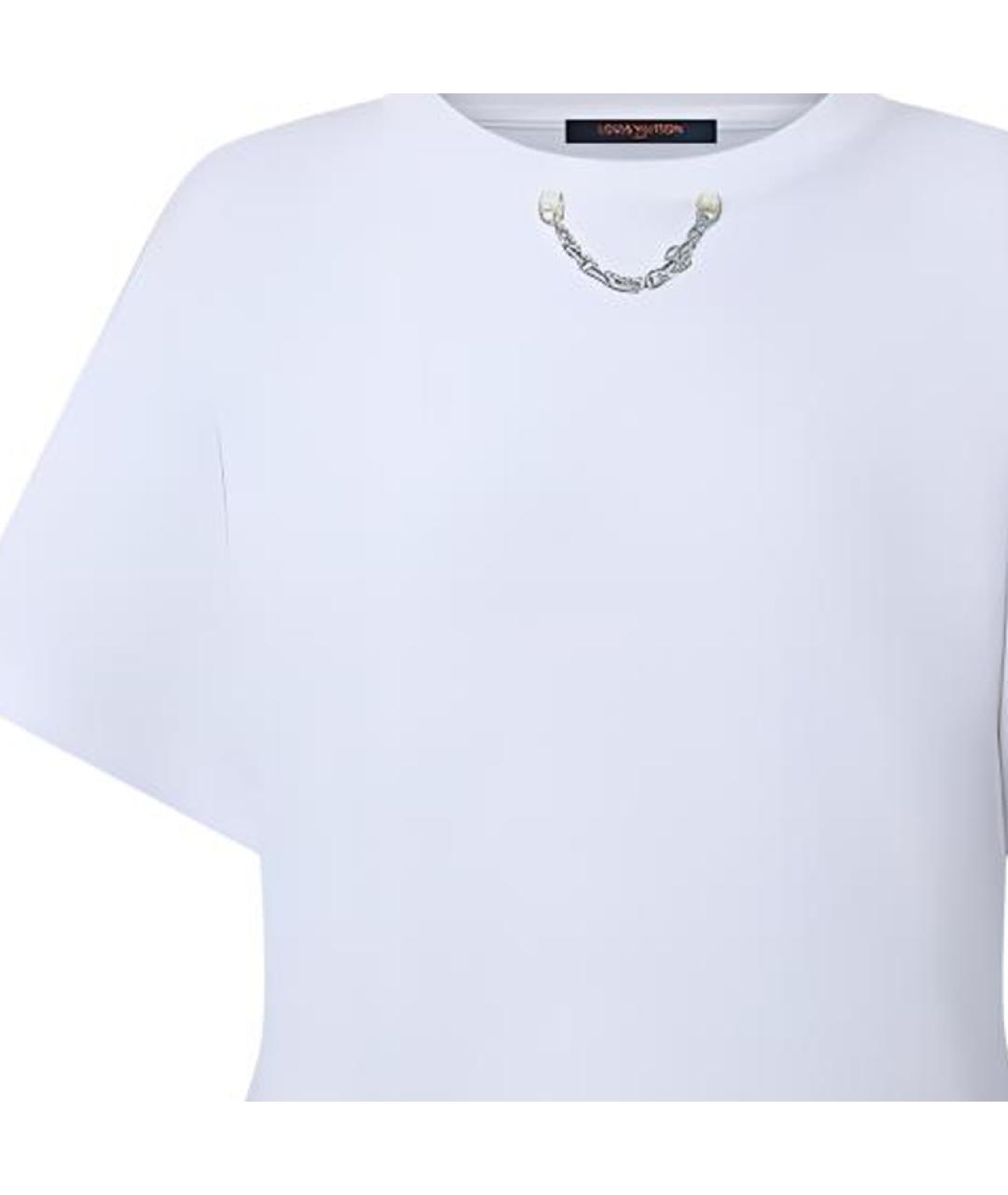 LOUIS VUITTON Белая хлопковая футболка, фото 5