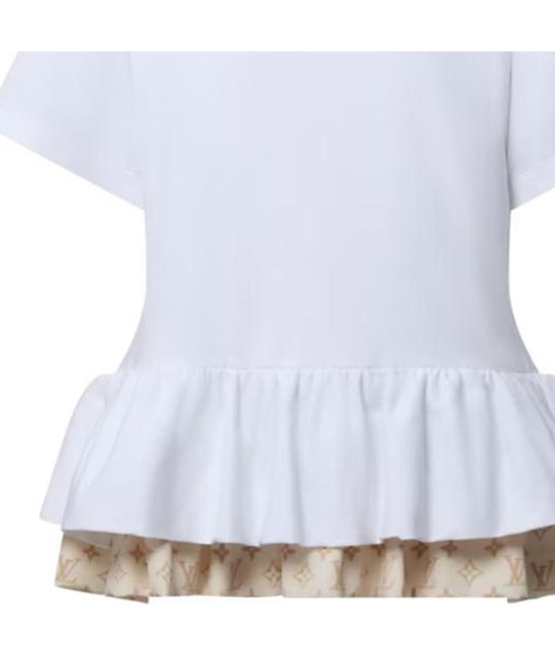 LOUIS VUITTON Белая хлопковая футболка, фото 4