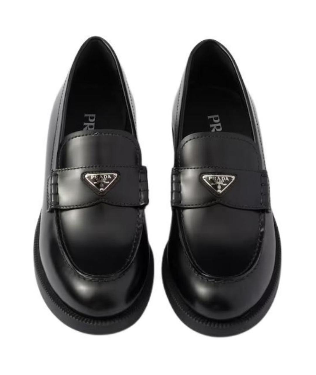 PRADA Черные кожаные лоферы, фото 5