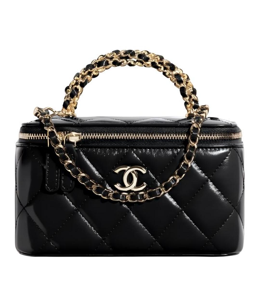 CHANEL Черная кожаная косметичка, фото 1