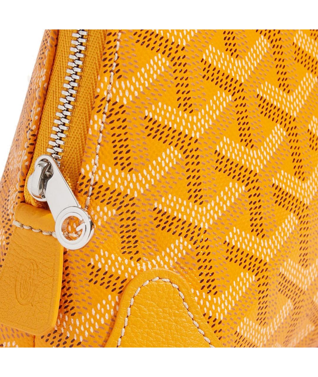 GOYARD Желтая косметичка, фото 4