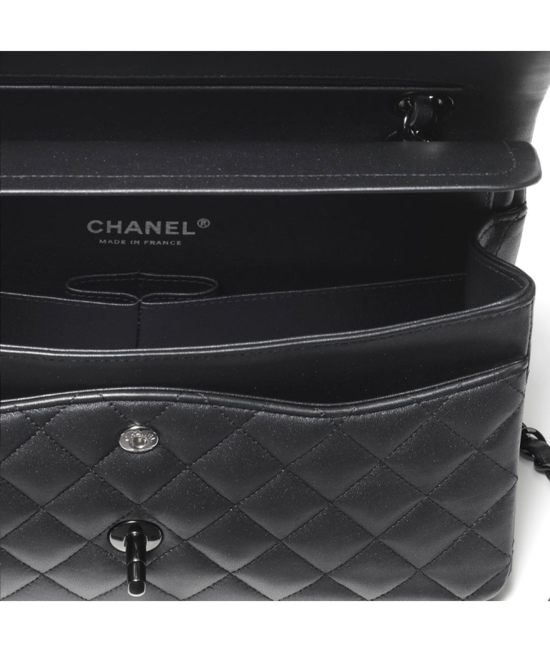 CHANEL Черная кожаная сумка через плечо, фото 4