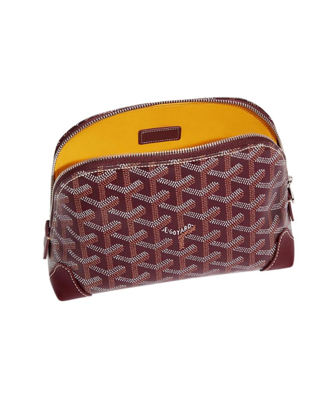 GOYARD Бордовая косметичка, фото 3