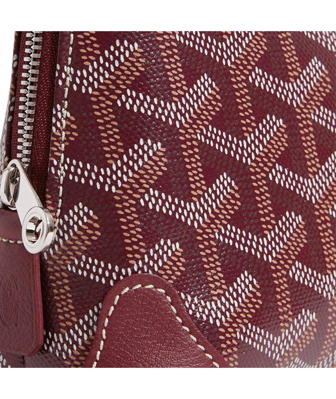 GOYARD Бордовая косметичка, фото 4