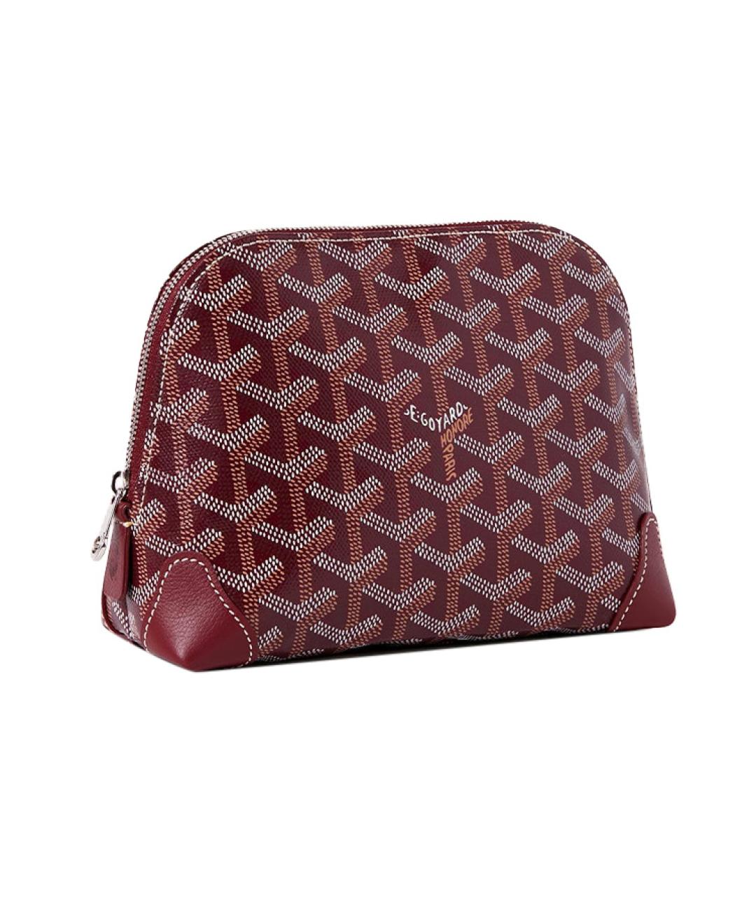 GOYARD Бордовая косметичка, фото 2