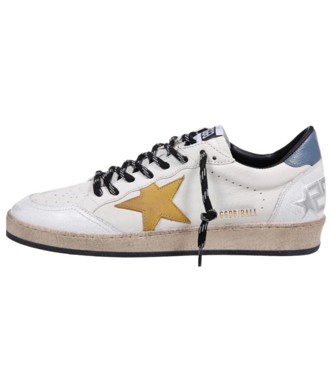 GOLDEN GOOSE DELUXE BRAND Белые кожаные низкие кроссовки / кеды, фото 2