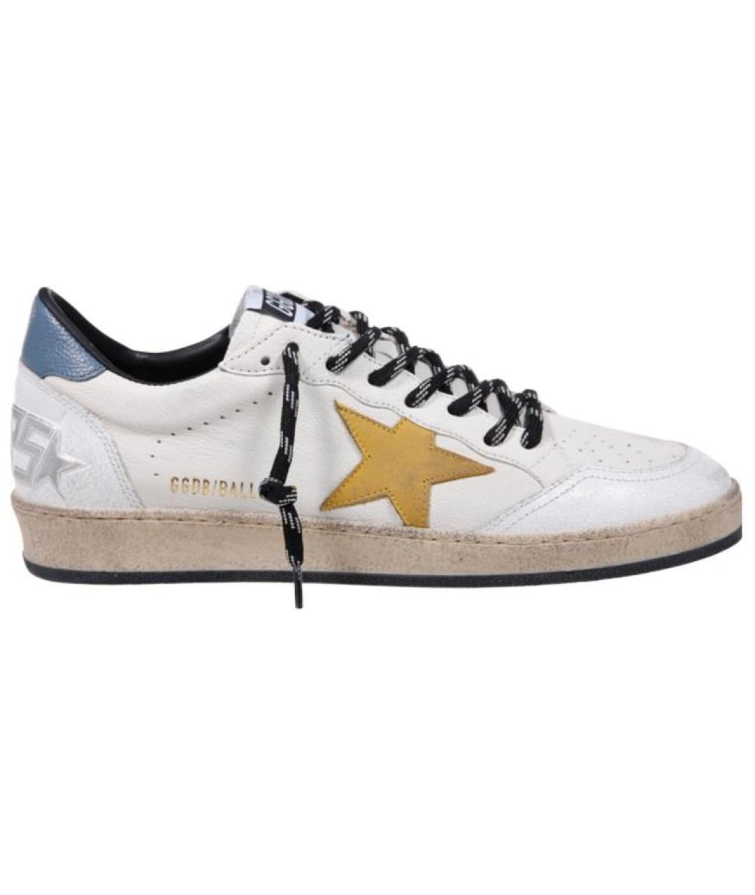 GOLDEN GOOSE DELUXE BRAND Белые кожаные низкие кроссовки / кеды, фото 1