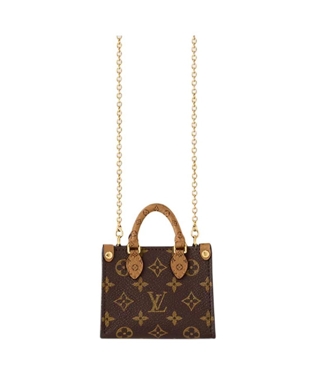 LOUIS VUITTON Коричневая кожаная сумка через плечо, фото 4